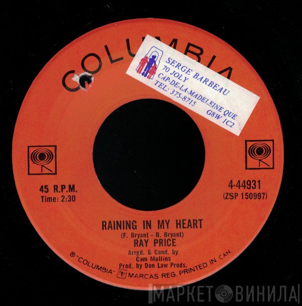 Ray Price  - Raining In My Heart