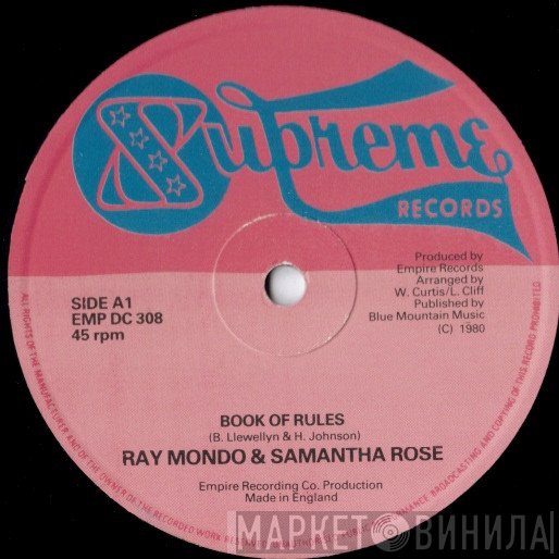 Raymondo , Samantha Rose - Book Of Rules / Easy Loving