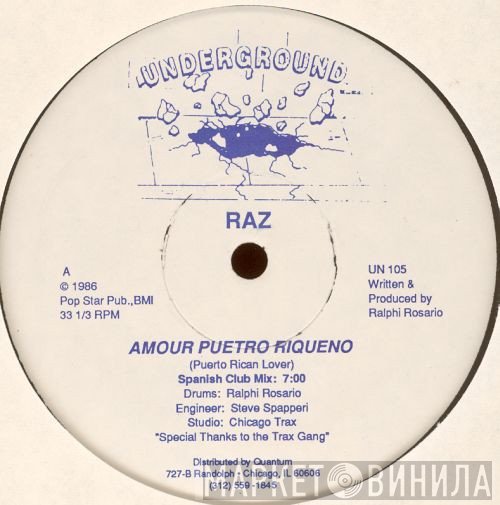 Raz - Amour Puetro Riqueno (Puerto Rican Lover)
