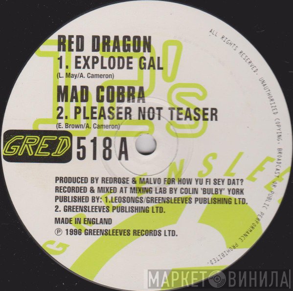 Red Dragon, Mad Cobra, Mega Banton, Simpleton - Explode Gal / Pleaser Not Teaser / Good Man / Rumplestiltskin