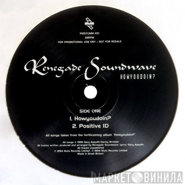 Renegade Soundwave  - Howyoudoin?