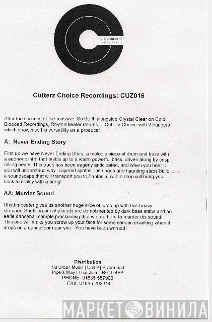 Rhythm Beater - Never Ending Story / Murder Sound