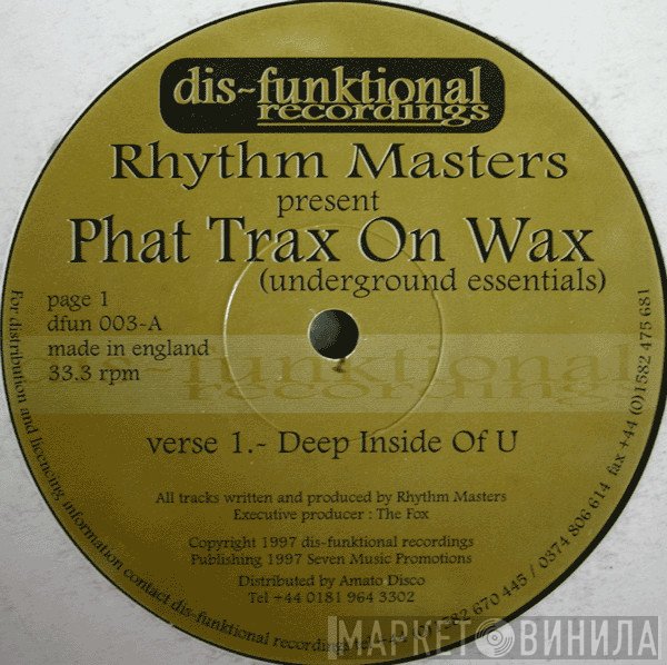 Rhythm Masters - Phat Trax On Wax (Underground Essentials)