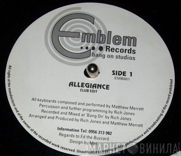 Rich Jones, Matthew Merrett - Allegiance / House Movement No1
