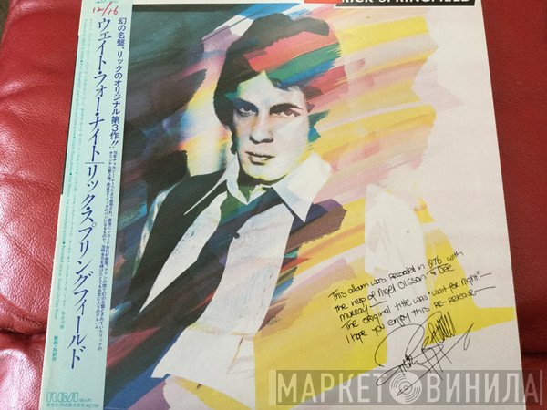 Rick Springfield  - Wait For Night