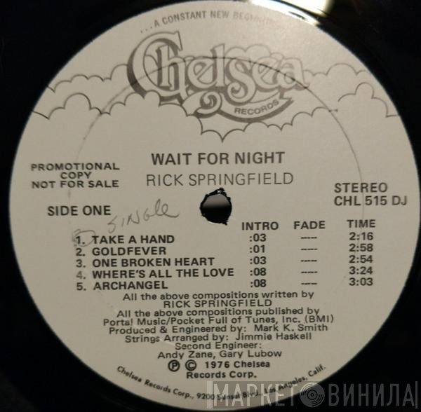 Rick Springfield  - Wait For Night