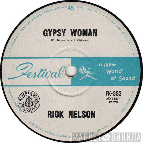Ricky Nelson   - String Along / Gypsy Woman