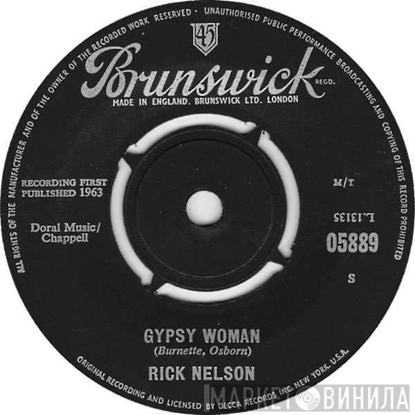 Ricky Nelson  - String Along / Gypsy Woman