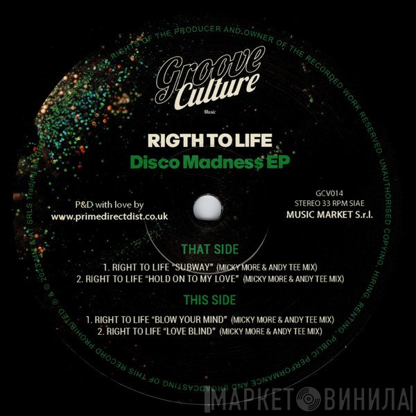 Right To Life - Disco Madness EP