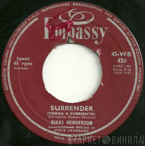 Rikki Henderson - Surrender (Torna A Surriento) / Runaway