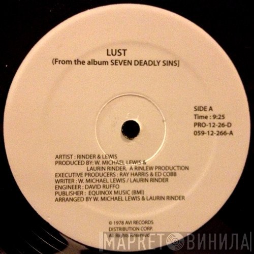 Rinder &amp; Lewis - Lust / Love Potion #9