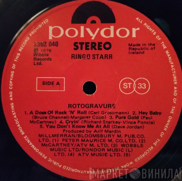 Ringo Starr  - Ringo's Rotogravure