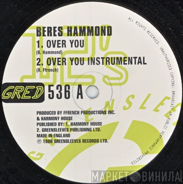 Robert Ffrench, Beres Hammond - Over You / Cry No More