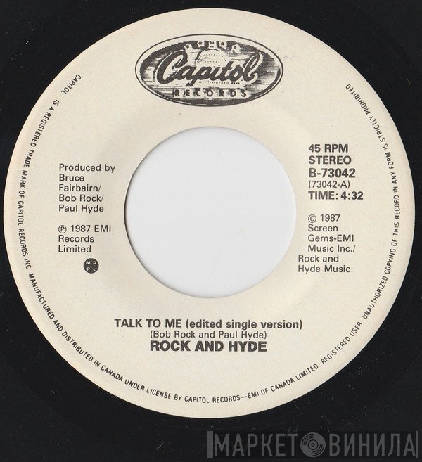 Rock And Hyde  - Talk To Me