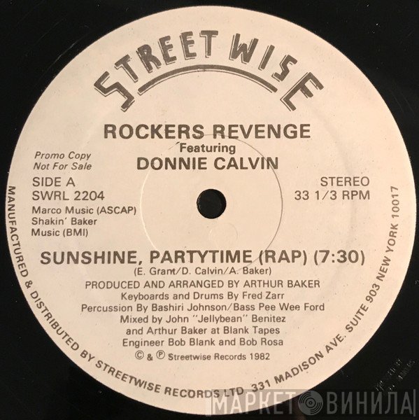 Rockers Revenge Featuring Donnie Calvin  - Sunshine Partytime