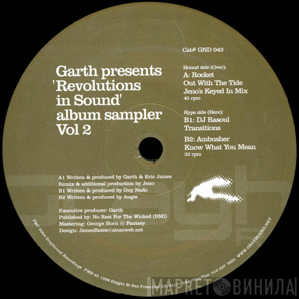 Rocket / DJ Rasoul / Ambusher  - Garth Presents 'Revolutions In Sound' Album Sampler Vol 2