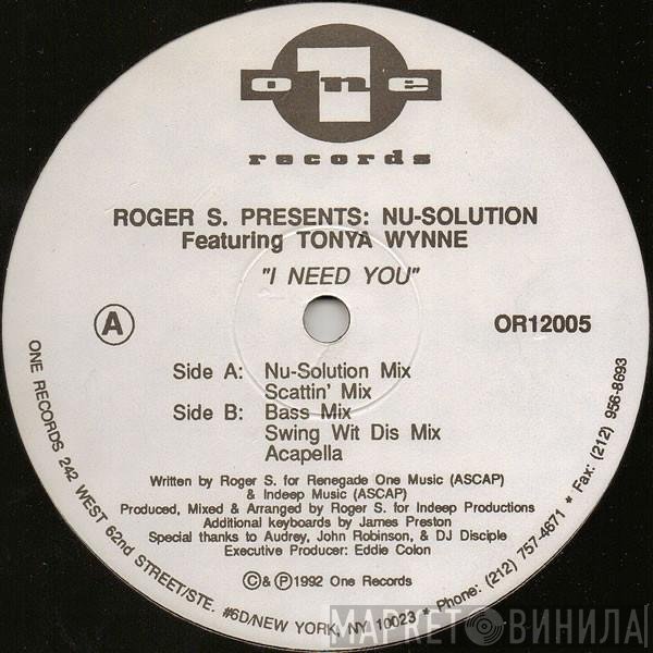 Roger Sanchez, Tonya Wynne, Nu-Solution - I Need You