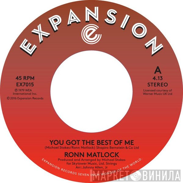 Ronn Matlock - You Got The Best Of Me