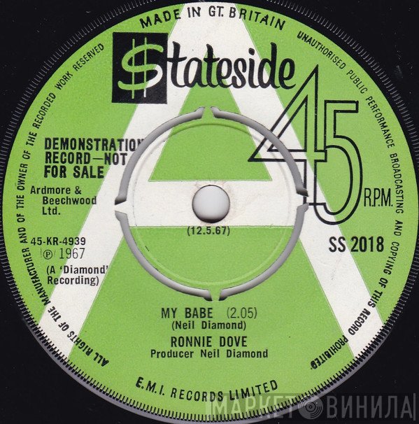 Ronnie Dove - My Babe / Put My Mind At Ease