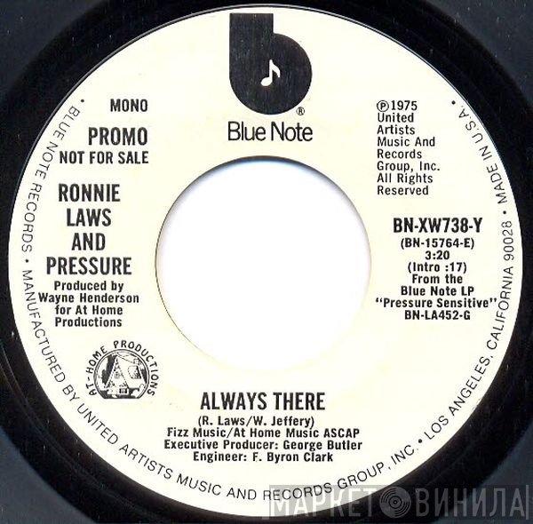 Ronnie Laws And Pressure   - Always There
