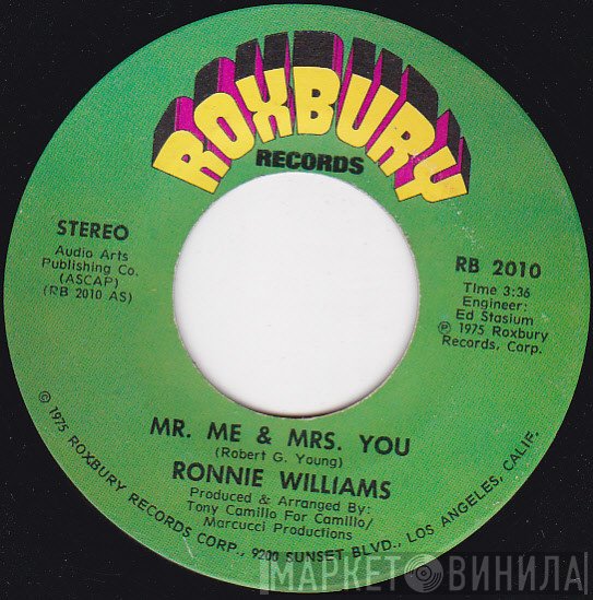 Ronnie Williams  - Mr. Me, Mrs. You / Ain't No Sin To Lie