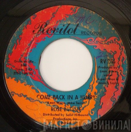 Rose Batiste - Come Back In A Hurry