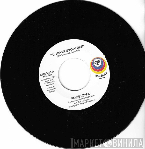 Rosie Lopez  - I'll Never Grow Tired / Too Hot To Hold