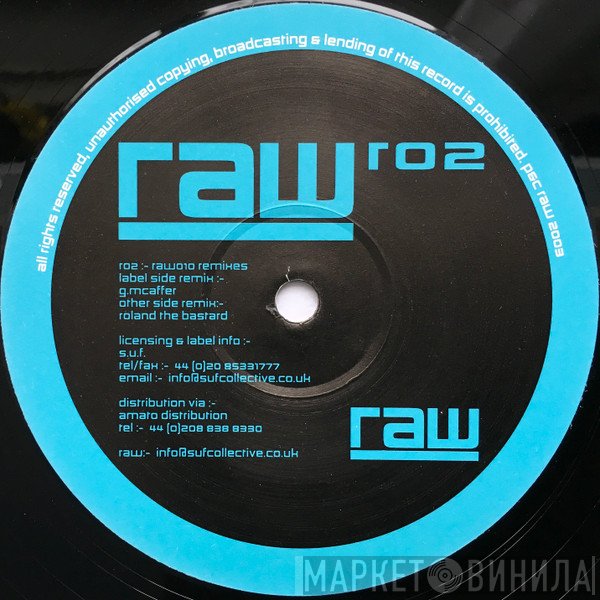 Rowland The Bastard, Guy McAffer - RAW10 Remixes