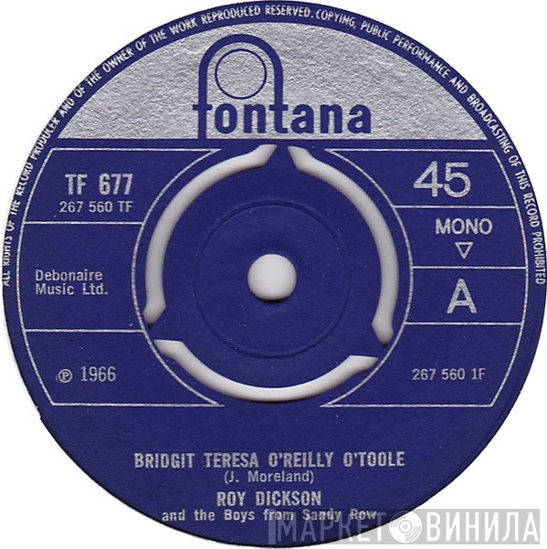 Roy Dickson, The Boys From Sandy Row - Bridgit Teresa O'Reilly O'Toole