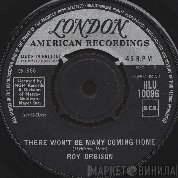 Roy Orbison - There Won't Be Many Coming Home