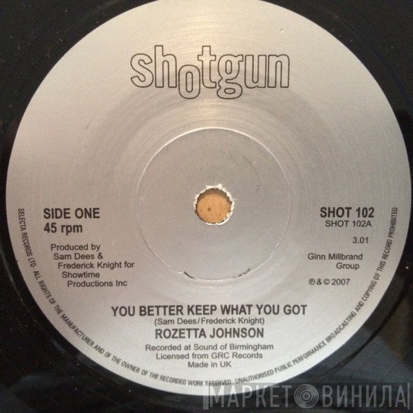 Rozetta Johnson - You Better Keep What You Got