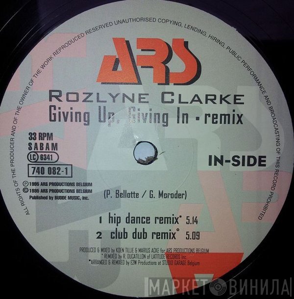 Rozlyne Clarke  - Giving Up, Giving In (Remixes)