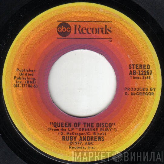 Ruby Andrews - Queen Of The Disco / A Little Fixin Up (Will Keep Him From Messin Up)