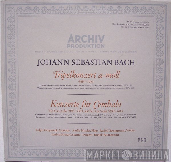 Rudolf Baumgartner, Ralph Kirkpatrick, Johann Sebastian Bach - BWV 1044 / BWV 1055 / BWV 1056