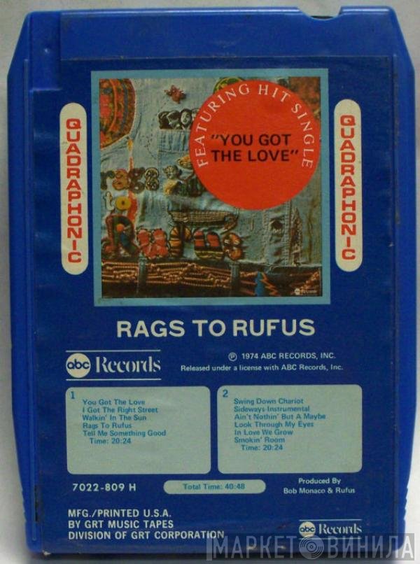 Rufus Featuring Chaka Khan  - Rags To Rufus