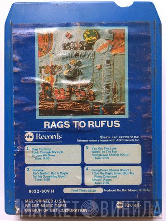 Rufus Featuring Chaka Khan  - Rags To Rufus