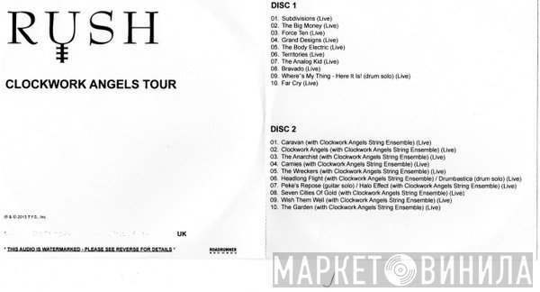 Rush  - Clockwork Angels Tour