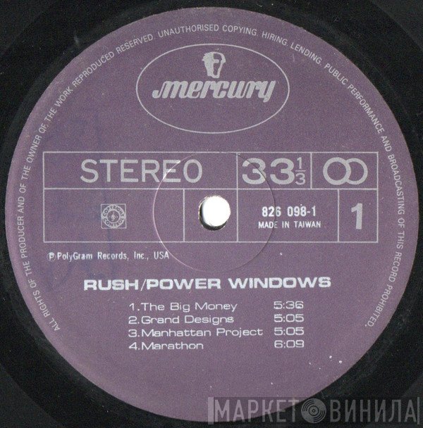 Rush  - Power Windows