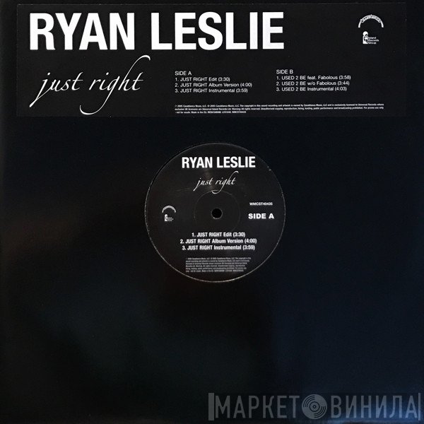 Ryan Leslie - Just Right / Used To Be