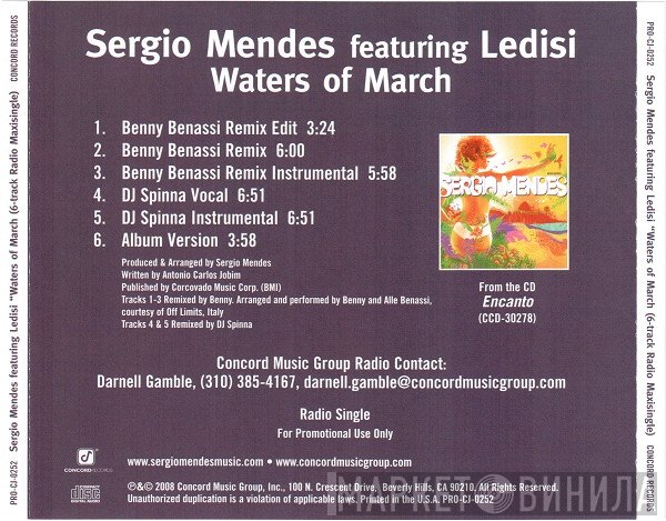 Sérgio Mendes Featuring Ledisi  - Waters Of March