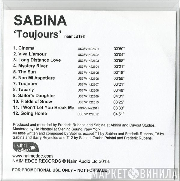 Sabina Sciubba - Toujours