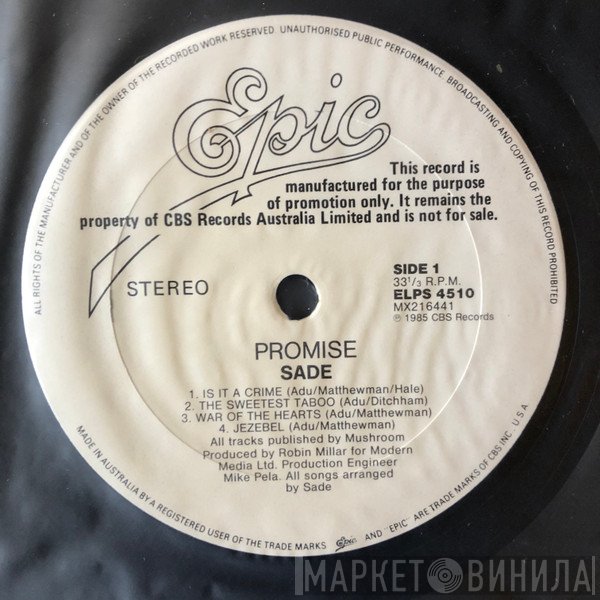 Sade  - Promise