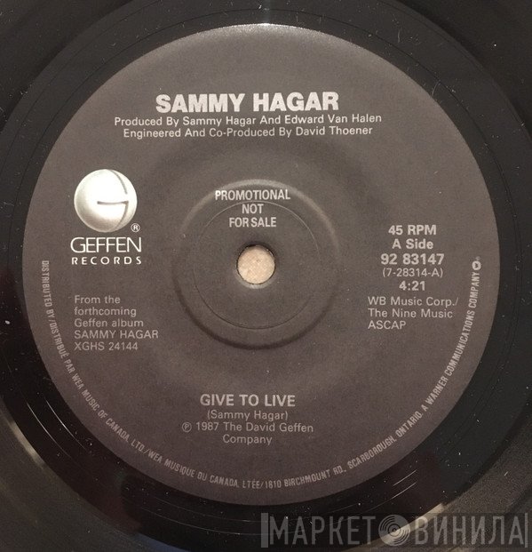 Sammy Hagar  - Give To Live