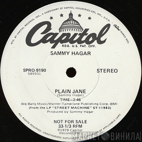 Sammy Hagar  - Plain Jane