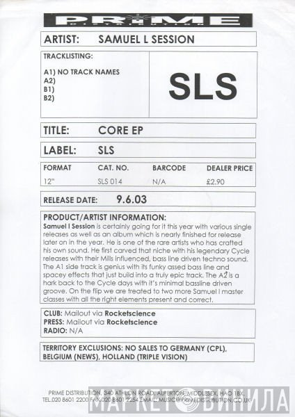 Samuel L Session  - Core EP