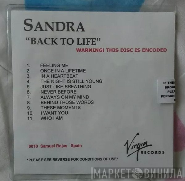 Sandra  - Back To Life