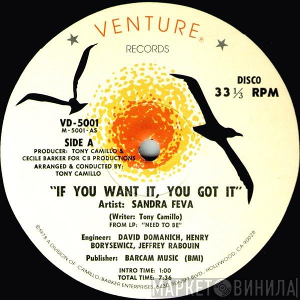 Sandra Feva - If You Want It, You Got It
