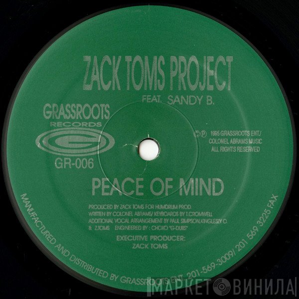 Sandy B, Zack Toms Project - Peace Of Mind