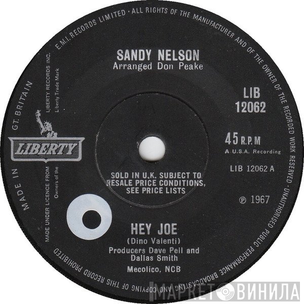 Sandy Nelson - Hey Joe / Come On Let's Go