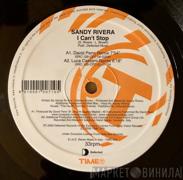 Sandy Rivera - I Can't Stop